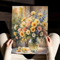 Floral Print - Framed or Unframed - Original Art - Print on Paper