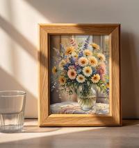 Floral Print - Framed or Unframed - Original Art - Print on Paper