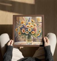 Floral Print - Framed or Unframed - Original Art - Print on Paper