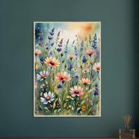 Floral Print - Framed or Unframed - Original Art - Print on Paper