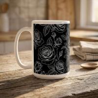 Roses - Floral Cups -  Large and Small Ceramic Mugs