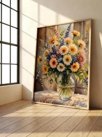 Floral Print - Framed or Unframed - Original Art - Print on Paper