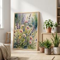 Floral Print - Framed or Unframed - Original Art - Print on Paper