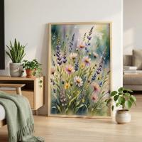 Floral Print - Framed or Unframed - Original Art - Print on Paper