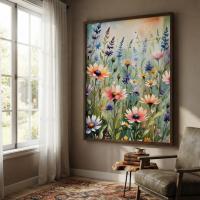 Floral Print - Framed or Unframed - Original Art - Print on Paper