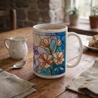 Floral Cups -  Large and Small Ceramic Mugs