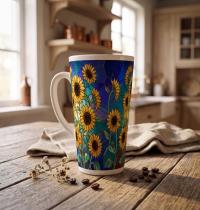 Latte 17oz Ceramic Mug - Coffee or Tea Cup, Extra Tall