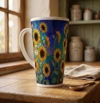 Latte 17oz Ceramic Mug - Coffee or Tea Cup, Extra Tall