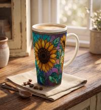 Latte 17oz Ceramic Mug - Coffee or Tea Cup, Extra Tall