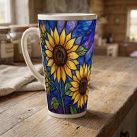 Latte 17oz Ceramic Mug - Coffee or Tea Cup, Extra Tall