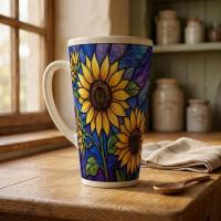 Latte 17oz Ceramic Mug - Coffee or Tea Cup, Extra Tall