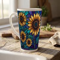 Latte 17oz Ceramic Mug - Coffee or Tea Cup, Extra Tall