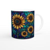 Sunflower Cups Set -  Large and Small Ceramic Mugs