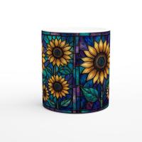 Sunflower Cups Set -  Large and Small Ceramic Mugs