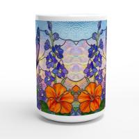 Butterfly Cups Set -  Large and Small Ceramic Mugs