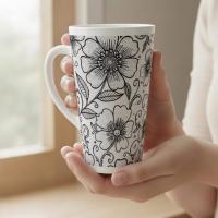 Latte 17oz Ceramic Mug - Coffee or Tea Cup, Extra Tall