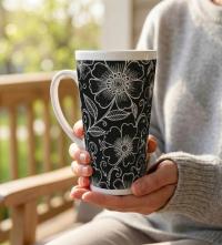 Latte 17oz Ceramic Mug - Coffee or Tea Cup, Extra Tall