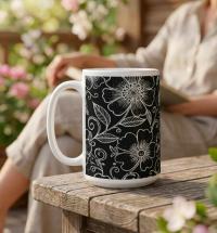 Floral Cups -  Large and Small Ceramic Mugs