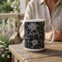 Floral Cups -  Large and Small Ceramic Mugs