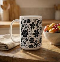 Floral Cups -  Large and Small Ceramic Mugs