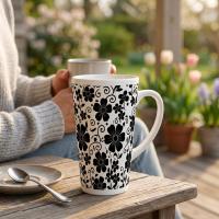 Latte 17oz Ceramic Mug - Coffee or Tea Cup, Extra Tall