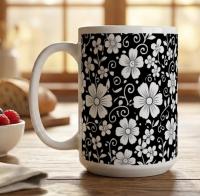 Floral Cups -  Large and Small Ceramic Mugs