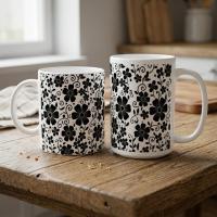 Floral Cups -  Large and Small Ceramic Mugs