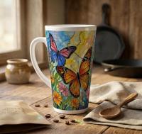 Latte 17oz Ceramic Mug - Coffee or Tea Cup, Extra Tall