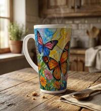 Latte 17oz Ceramic Mug - Coffee or Tea Cup, Extra Tall