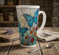 Latte 17oz Ceramic Mug - Coffee or Tea Cup, Extra Tall