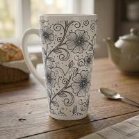 Latte 17oz Ceramic Mug - Coffee or Tea Cup, Extra Tall