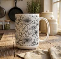 Floral Cups -  Large and Small Ceramic Mugs