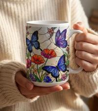 Butterfly Cups, Large and Small Mug Set
