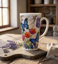 Latte 17oz Ceramic Mug - Coffee or Tea Cup, Extra Tall