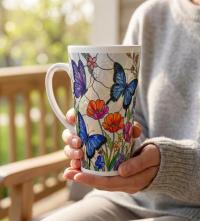 Latte 17oz Ceramic Mug - Coffee or Tea Cup, Extra Tall