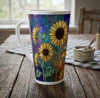 Latte 17oz Ceramic Mug - Coffee or Tea Cup, Extra Tall