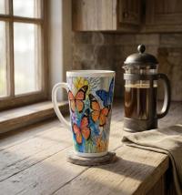 Latte 17oz Ceramic Mug - Coffee or Tea Cup, Extra Tall