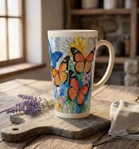 Latte 17oz Ceramic Mug - Coffee or Tea Cup, Extra Tall