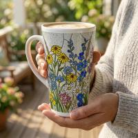Latte 17oz Ceramic Mug - Coffee or Tea Cup, Extra Tall