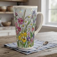 Latte 17oz Ceramic Mug - Coffee or Tea Cup, Extra Tall
