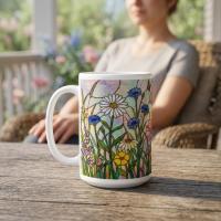 Floral Cups -  Large and Small Ceramic Mugs