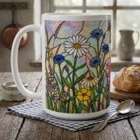 Floral Cups -  Large and Small Ceramic Mugs
