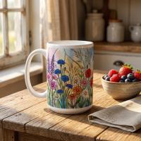 Floral Cups -  Large and Small Ceramic Mugs