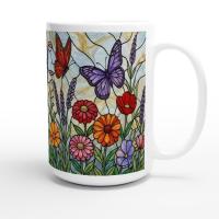 Butterfly Cups Set -  Large and Small Ceramic Mugs