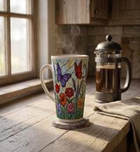 Latte 17oz Ceramic Mug - Coffee or Tea Cup, Extra Tall