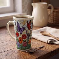 Latte 17oz Ceramic Mug - Coffee or Tea Cup, Extra Tall