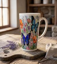 Latte 17oz Ceramic Mug - Coffee or Tea Cup, Extra Tall