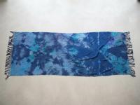 Hand Dyed Tie Dye Pashmina, Blanket Shawl, Wide Scarf, Head Wrap - Rayon Shawl