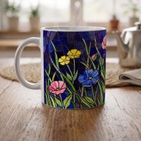 Floral Cups -  Large and Small Ceramic Mugs
