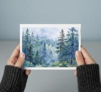 Forest Greeting Cards, Botanical Art, Blank Gift Cards